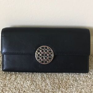Black Coach Leather Wallet